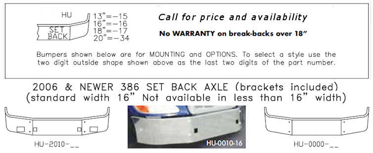 Peterbilt 386 Bumper Style List