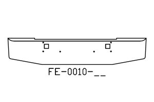 140-FE-0010-02 Aftermarket, Fits Kenworth W900L W900B Bumper 16" Tall 1982 and newer Tapered Ends