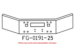 140-FG-0191-25 Aftermarket, Fits Kenworth T800 Bumper 14" Tall 1986 to 2003 Square Open End, with toe, step and center holes