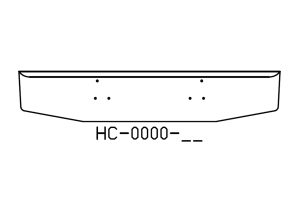 170-HC-0000-51 Aftermarket, Fits 1987 to 2006 Peterbilt 378 379 Bumper 20” Tal with square boxed ends