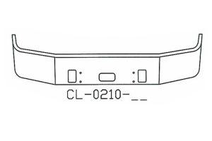 120-CL-0210-16 Aftermarket, Fits Freightliner Century Bumper 16" Tall 1996 to 2004