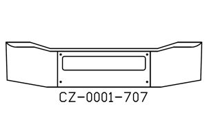 120-CZ-0001-707 Aftermarket, Fits Freightliner Coronado Bumper 19" Tall 2002 to 2009