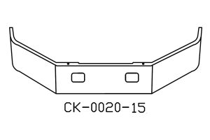 120-CK-0020-15 Aftermarket, Fits Freightliner FL50, FL60, FL70, FL80 Bumper 12" Tall 2002 and Older