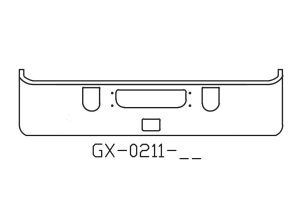 150-GX-0211-20 Aftermarket, Fits Mack CHN613 Bumper SFA 18" Tall 2005 to 2007 Tall with step, vent, and tow holes
