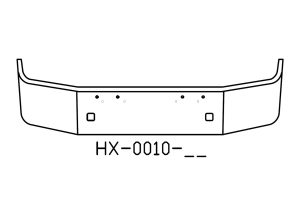 170-HX-0010-15 Aftermarket, Fits 2007 and Newer Peterbilt 367 Bumper SBA 12" Tall with hitch holes