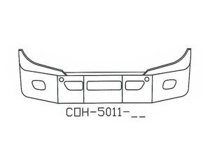 120-COH-5011-16X Aftermarket, Fits Freightliner Cascadia Bumper SBA 16" Tall 2008 to 2017, Replaces STEEL CLAD ONLY