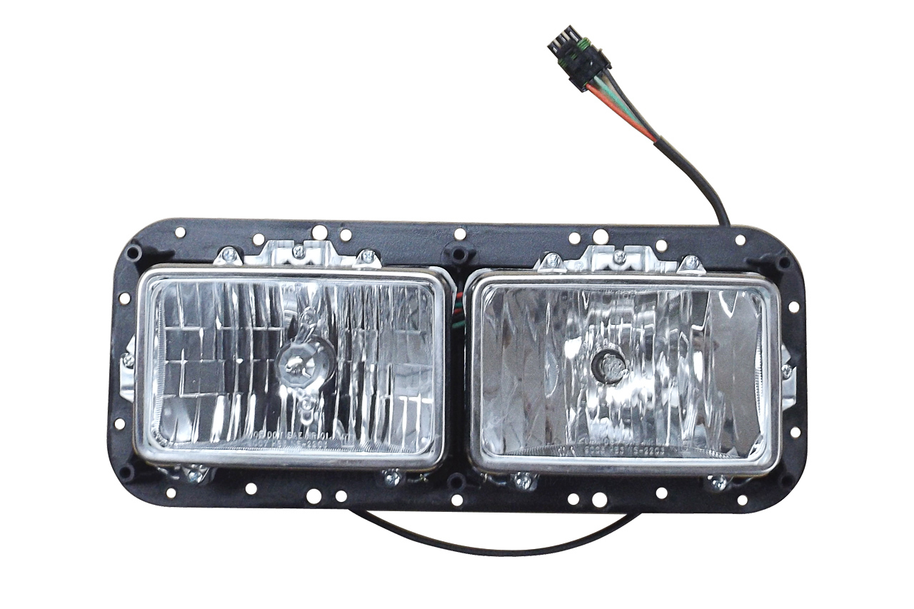 340-499-417520i Aftermarket Kenworth Upgrade Headlight Assembly Rectangular W/Bezel RH - Image 2