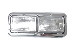 340-499-411076i Aftermarket Kenworth Dual Headlight Assembly Rectangular Standard W/ Bezel RH