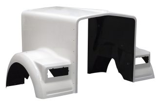 JP-K06 Aftermarket, Fits Kenworth W900B Hood with Straight Cowl 1987 and newer