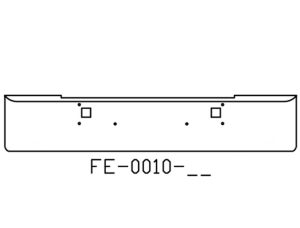 140-FE-0010-06 Aftermarket, Fits Kenworth W900L W900B Bumper 18" Tall 1982 and newer Rolled Square End