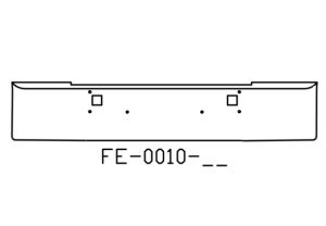 140-FE-0010-51 Aftermarket, Fits Kenworth W900L W900B Bumper 20" Tall 1982 and newer Square Boxed End