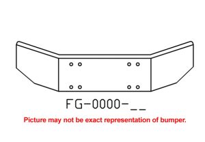 140-FG-0000-26 Aftermarket, Fits Kenworth T800 Bumper 14" Tall 1986 to 2003 Tapered Open End