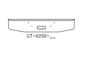 150-GT-0200-02 Aftermarket, fits Mack Granite Bumper 16" Tall 2003 and newer with tapered ends