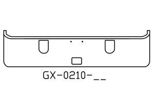 150-GX-0210-20 Aftermarket, Fits Mack CHN613 Bumper SFA 18" Tall 2005 to 2007 Tall with step, and tow holes