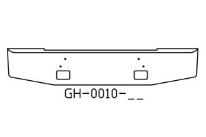 150-GH-0010-02 Aftermarket, Fits Mack RD688, RD690, and Western Contractor Bumper 16" Tall Tapered Ends