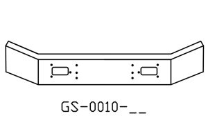 150-GS-0010-12 Aftermarket, Fits Mack RD688 SBA Bumper 12in tall with open ends