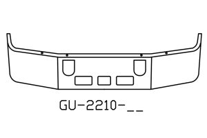 150-GU-2210-16 Aftermarket, Fits Mack Vision CX613 Bumper 16" Tall 2001 to 2004