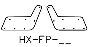 171-HX-FP-AD Aftermarket, Fits Peterbilt top plates for HX bumper