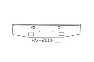 170-HV-2010-02 Aftermarket, Fits 2007 and Newer Peterbilt 365 367 388 389 Bumper 16" Tall with tow and foglight holes