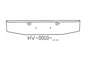170-HV-0010-06 Aftermarket, Fits 2007 and newer Peterbilt 365 388 389 Bumper 18" Tall rolled square ends