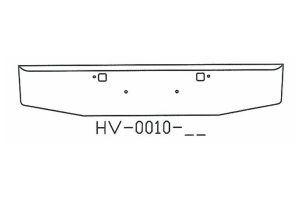 170-HV-0010-02 Aftermarket, Fits 2007 and newer Peterbilt 365 388 389 Bumper SBA 16" Tall with tow holes