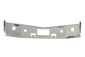 170-HZ-5110-16Y-V4 Aftermarket Peterbilt 579 Bumper 16" Tall with steps, round fog holes, tow holes, and vorad cutout