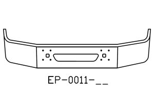 160-EP-0011-17 Aftermarket, Fits International 9100, 9200, 9400 Bumper SBA 18" Tall
