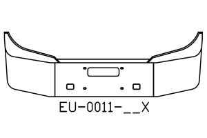 160-EU-0011-16X Aftermarket, Fits International Conventional Bumper SBA 16in Tall
