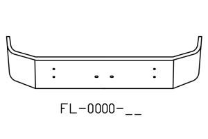 140-FL-0000-18 Aftermarket, Fits Kenworth T300 Bumper SFA 13" Tall