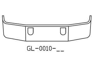 150-GL-0010-17 Aftermarket, Fits Mack CH613 bumper SBA 18” Tall with tow holes