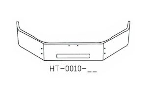 170-HT-0010-15 Aftermarket, Fits 2006 and newer Peterbilt 335 Bumper SBA 12" tall