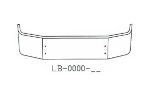 180-LB-0000-15 Aftermarket, Fits Volvo VNL610, VNL660, VNL770 Bumper 13" Tall