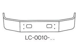 180-LC-0010-15 Aftermarket, Fits 1988 to 1997 Volvo WG Bumper SBA 14" Tall with tow holes and brackets ** will NOT fit day cab models**