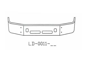 180-LD-0011-15 Aftermarket, Fits 1998 to 2003 Volvo Gen 1 VNM Bumper 12" Tall