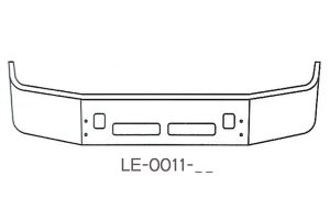 180-LE-0011-15 Aftermarket, Fits 1998 to 2003 Volvo VNL 42T VNL 64T Bumper SBA 12" Tall with step, and tow holes