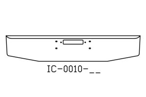 190-IC-0010-02 Aftermarket, Fits 1989 to 2007 Western Star 4900 Series, Constellation and Heritage Bumper 16" tall with step and tapered ends