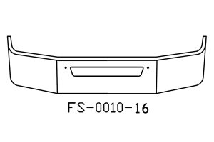 140-FS-0010-16 Aftermarket, Fits Kenworth T270 T370 Bumper SBA 16" Tall with vent hole